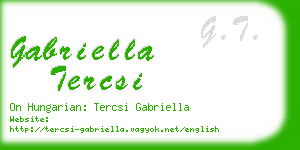 gabriella tercsi business card